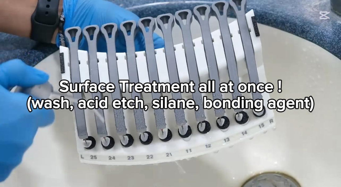 Full Mouth Porcelain veneers Surface Treatment sequence Video with Magsmile